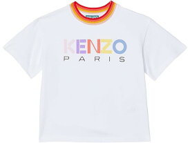 (取寄) ケンゾー キッズ ガールズ プリンテッド マルチカラー ロゴ ショート スリーブ T-シャツ (トドラー/リトル キッズ) Kenzo Kids girls Kenzo Kids Printed Multicolor Logo Short Sleeve T-Shirt (Toddler/Little Kids) White