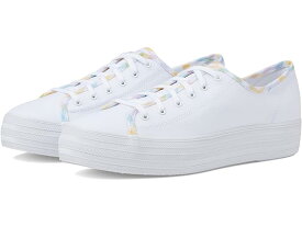 (取寄) ケッズ レディース トリプル キック キャンバス Keds women Keds Triple Kick Canvas White/Multi Gingham Binding