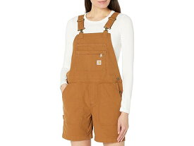 (取寄) カーハート レディース ラギッド フレックス リラックスド-フィット フィット キャンバス ショートール Carhartt women Carhartt Rugged Flex Relaxed Fit Canvas Shortall Carhartt Brown