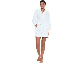 (取寄) ローレン ラルフローレン レディース レース アップ チュニック カバー アップ LAUREN Ralph Lauren women LAUREN Ralph Lauren Lace Up Tunic Cover Up White