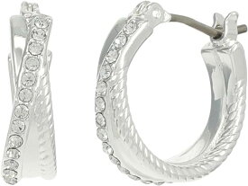 (取寄) ローレン ラルフローレン レディース 15 ウム ツイステッド ロープ パヴェ フープ イヤリングス LAUREN Ralph Lauren women LAUREN Ralph Lauren 15 mm Twisted Rope Pave Hoop Earrings Silver/Crystal