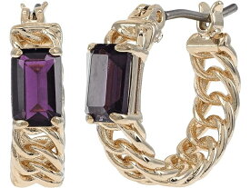 (取寄) ローレン ラルフローレン レディース チェーンリンク ハギー イヤリングス LAUREN Ralph Lauren women LAUREN Ralph Lauren Chainlink Huggie Earrings Gold/Purple