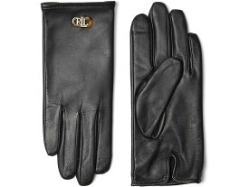 (取寄) ローレン ラルフローレン レディース オーバル ロゴ レザー タッチ グローブ LAUREN Ralph Lauren women LAUREN Ralph Lauren Oval Logo Leather Touch Glove Black