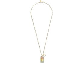 (取寄) コーチ レディース シグニチャー パヴェ タグ ペンダント ネックレス COACH women COACH Signature Pave Tag Pendant Necklace Rainbow/Gold