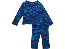 (取寄) エルエルビーン キッズ フィットネス フリース ロング スリーブ ティー/パンツ セット プリント (トドラー) L.L.Bean kids L.L.Bean Fitness Fleece Long Sleeve Tee/Pants Set Print (Toddler) Deep Sapphire/Mountain Print