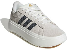 (取寄) アディダス レディース グランド コート プラットフォーム スエード adidas women adidas Grand Court Platform Suede Off-White/Carbon/Matte Gold