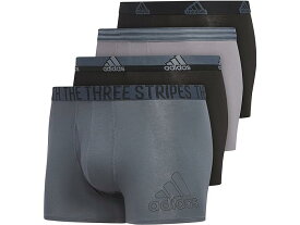 (取寄) アディダス メンズ ストレッチ コットン トランクス アンダーウェア 4-パック adidas men adidas Stretch Cotton Trunks Underwear 4-Pack Black/Onix Grey/Grey