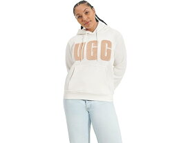 (取寄) アグ レディース レイ アグフラフ ロゴ ブーディ UGG women UGG Rey Uggfluff Logo Hoodie Nimbus/Sand