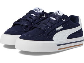 (取寄) プーマ キッズ キッズ コート クラシック バルク (リトル キッド) PUMA Kids kids PUMA Kids Court Classic Vulc (Little Kid) Puma Navy/Puma White