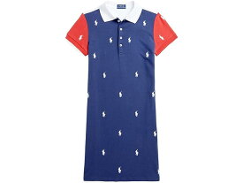 (取寄) ラルフローレン キッズ ガールズ ポロ ポニー コットン メッシュ ポロ ドレス (ビッグ キッズ) Polo Ralph Lauren Kids girls Polo Ralph Lauren Kids Polo Pony Cotton Mesh Polo Dress (Big Kids) Rustic Navy/White