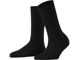 (取寄) ファルケ レディース コージー ウール ブート ソックス Falke women Falke Cosy Wool Boot Socks Black