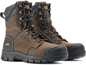 (取寄) アリアット メンズ トレッドファスト 8 ウォータープルーフ スティール トゥ ワーク ブート Ariat men Ariat Treadfast 8" Waterproof Steel Toe Work Boot Dark Brown