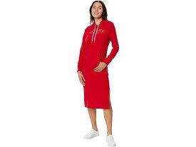 (取寄) トミーヒルフィガー レディース エンベリッシュ スウェットシャツ ミディ ドレス Tommy Hilfiger women Tommy Hilfiger Embellished Sweatshirt Midi Dress Scarlet