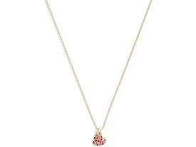 (取寄) コーチ レディース パヴェ ハート ペンダント ネックレス COACH women COACH Pave Heart Pendant Necklace Pink/Gold