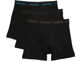 (取寄) カルバンクライン アンダーウェア メンズ コットン ストレッチ 3-パック ボクサー ブリーフ Calvin Klein Underwear men Calvin Klein Underwear Cotton Stretch 3-Pack Boxer Brief Black/Capri Rose/Speakeasy/Vivid Blue Logos