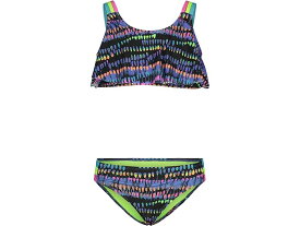 (取寄) アンダーアーマー キッズ ガールズ ウォーターカラー ドリップ フラッター ビキニ (リトル キッズ) Under Armour Kids girls Under Armour Kids Watercolor Drip Flutter Bikini (Little Kids) Black