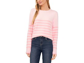 (取寄) シーシー レディース クロップド ストライプド セーター CeCe women CeCe Cropped Striped Sweater Prism Pink