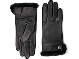 (取寄) ローレン ラルフローレン レディース フォー ファー ライン レザー タッチ グローブ LAUREN Ralph Lauren women LAUREN Ralph Lauren Faux Fur Lined Leather Touch Gloves Black