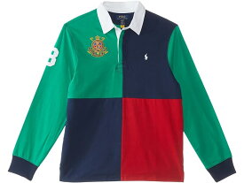 (取寄) ラルフローレン キッズ ボーイズ カラーブロックト コットン ジャージ ラグビー シャツ (ビッグ キッズ) Polo Ralph Lauren Kids boys Polo Ralph Lauren Kids Color-Blocked Cotton Jersey Rugby Shirt (Big Kids) Newport Navy Multi