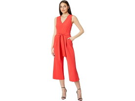 (取寄) ヴィンスカムート レディース スリーブレス V-ネック ベルテッド ポーリー ベース ジャンプスーツ Vince Camuto women Vince Camuto Sleeveless V-Neck Belted Poly Base Jumpsuit Tulip Red