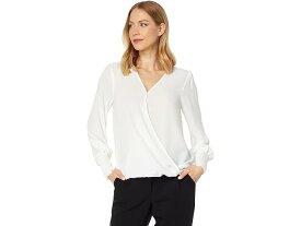 (取寄) ヴィンスカムート レディース V-ネック オーバーラップ ロング スリーブ ブラウザ Vince Camuto women Vince Camuto V-Neck Overlap Long Sleeve Blouse New Ivory