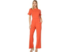 (取寄) マギー ロンドン レディース ラッフル ネック アンド スリーブ ジャンプスーツ Maggy London women Maggy London Ruffle Neck and Sleeve Jumpsuit Cayenne Coral