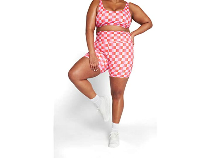 楽天市場 取寄 ビーチライオット ザッポス プリント チェック ミー アウト バイク ショーツ Beach Riot Zappos Print Lab Check Me Out Bike Shorts Optical Checkers スウィートラグ