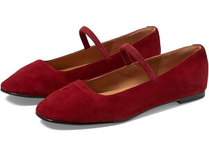 (���) ���C�h�E�F�� ���f�B�[�X �U �O���^ �o���G �t���b�c �C�� �X�G�[�h Madewell women The Greta Ballet Flat In Suede Ruby Port