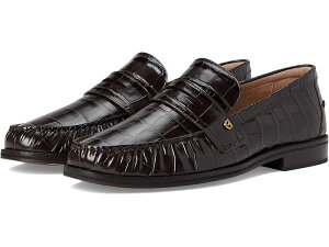 (���) �R�[���n�[�� ���f�B�[�X ���b�N�X �s���` �y�j�[ ���[�t�@�[ Cole Haan women Lux Pinch Penny Loafer Dark Chocolate Croc Print Leather