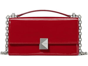 (���) �P�C�g�X�y�[�h ���f�B�[�X �f�R �p�e���g ���U�[ �~�j �t���b�v �`�F�C�� �N���X�{�f�B Kate Spade New York women Deco Patent Leather Mini Flap Chain Crossbody Dark Scarlet