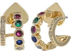 (���) �P�C�g�X�y�[�h ���f�B�[�X �_�Y�� �_�u�� �n�M�[�Y �C�������O�X Kate Spade New York women Dazzle Double Huggies Earrings Multi