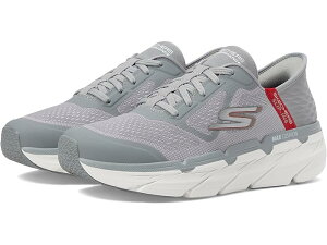 (���) �X�P�b�`���[�Y �����Y �}�b�N�X �N�b�V���j�j�O �v���~�A �A�Z���_���g �n���Y �t���[ �X���b�v�C���Y SKECHERS men Max Cushioning Premier Ascendant Hands Free Slip-Ins Gray/Red