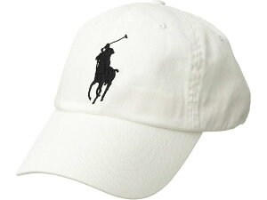 (���) �����t���[���� �����Y �r�b�O �|�j�[ �`�m �L���b�v Polo Ralph Lauren men Big Pony Chino Cap White