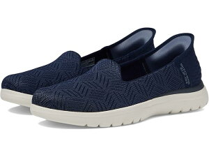 (���) �X�P�b�`���[�Y ���f�B�[�X �I��-�U-�S�[ �t���b�N�X - �N���[�o�[ �n���Y �t���[ �X���b�v�C���Y SKECHERS women On-The-Go Flex - Clover Hands Free Slip-Ins Navy