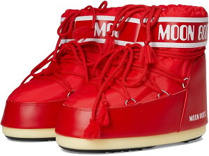 (���) ���[���u�[�c ���f�B�[�X �A�C�R�� ���E �i�C���� MOON BOOT women Icon Low Nylon Red