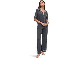 (���) �G�o�[�W�F�C ���f�B�[�X �W�[�� �V���[�g �X���[�u �p���c Pj �Z�b�g Eberjey women Gisele Short Sleeve Pant Pj Set Graphite/Sorbet