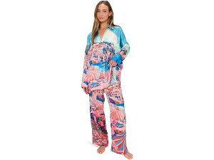 (���) �V���E �~�[ ���A ���[���[ ���f�B�[�X �I�[�o�[�X���v�g Pj �Z�b�g Show Me Your Mumu women Overslept Pj Set Oasis Beach Club Silky