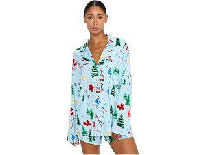 (���) �V���E �~�[ ���A ���[���[ ���f�B�[�X �t�F�[�o���b�g Pj �Z�b�g Show Me Your Mumu women Favorite PJ Set Slopes And Sips Jersey