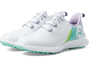 (���) �t�b�g�W���C ���f�B�[�X FJ �t���[�G�� �S���t �V���[�Y - �v���r�A�X �V�[�Y�� FootJoy women FJ Fuel Golf Shoes - Previous Season White/Green/Lilac