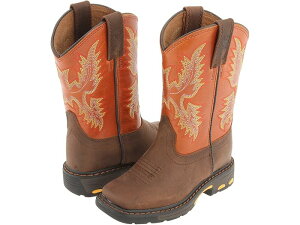 (���) �A���A�b�g �L�b�Y �{�[�C�Y ���C�h �X�N�G�A �g�D (�g�h���[/���[�X) Ariat Kids boys Workhog Wide Square Toe (Toddler/Youth) Dark Earth/Brick