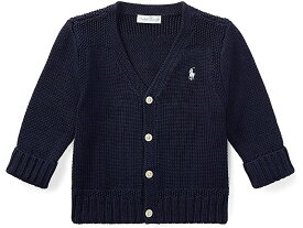 (取寄) ラルフローレン キッズ ボーイズ コーム コットン V-ネック カーディガン (インファント) Polo Ralph Lauren Kids boys Polo Ralph Lauren Kids Combed Cotton V-Neck Cardigan (Infant) French Navy