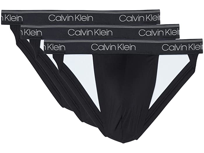 (取寄) カルバンクライン アンダーウェア メンズ ミクロ ストレッチ ジョック ストラップ 3パック Calvin Klein Underwear men Micro Stretch Jock Strap 3-Pack Black