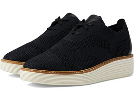 (取寄) コールハーン レディース オリジナル グランド プラットフォーム ステッチライト オックスフォード Cole Haan women Cole Haan Original Grand Platform Stitchlite Oxford Black Knit/Ivory