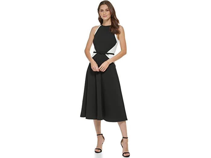 きいサイズ (取寄) DKNY women Sleeveless Ruffled Pleated Dress Black：ジェットラグ店 ダナ