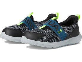 (取寄) アンダーアーマー シューズ キッズ ボーイズ サージ 3 スリッポン (トドラー) Under Armour Kids boys Under Armour Kids Surge 3 Slip-On (Toddler) Black/Static Blue/Lime Surge