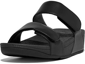 (取寄) フィットフロップ レディース ルル アジャスタブル レザー スライド FitFlop women FitFlop Lulu Adjustable Leather Slides All Black 2