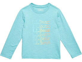 (取寄) エルエルビーン キッズ グラフィック Tシャツ グロウ イン ザ ダーク L.L.Bean kids L.L.Bean Graphic Tee Glow in the Dark Long Sleeve (Big Kids) Sea Blue Logo