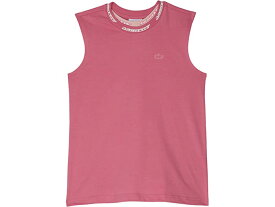 (取寄) ラコステ キッズ ガールズ スリーブレス クルー ネック マッスル タンク トップ (ビッグ キッズ) Lacoste Kids girls Lacoste Kids Sleeveless Crew Neck Muscle Tank Top (Big Kids) Reseda Pink