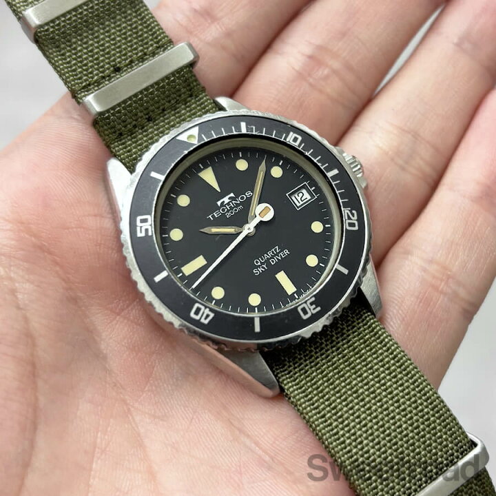 楽天市場】テクノス スカイダイバー クォーツ Ref.738.1002.4 1970年代