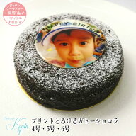 写真ケーキ 誕生日ケーキ 子供4号・5号・6号とろけるガトーショコラ プリントケーキ ケーキ スイーツ チ…